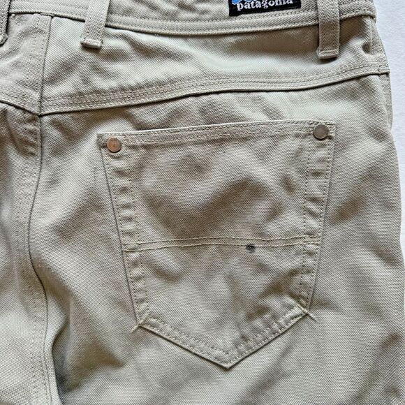 Patagonia Workender Canvas Khaki Pants Mens 31 Short Abrasion Resistant Burlap - Picture 8 of 13